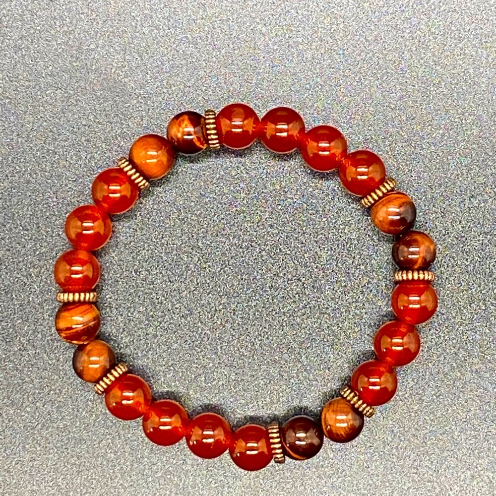 Carnelian & Red Tiger Eye: